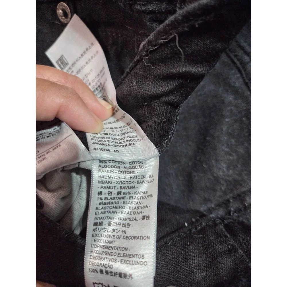 Levi's 541 Athletic Taper Jeans‎ Mens 42x30 Black Denim Western Street Workwear